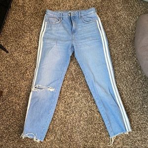 double white line jeans!